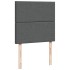 Cama box spring con colchón tela gris oscuro 100x200