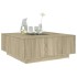Mesa de centro con Infinity LED roble Sonoma 100x100x40