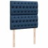 Cama box spring con colchón tela azul 100x200