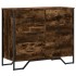 Cajonera de madera de ingeniería roble ahumado 91x35,5x74,5