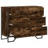 Cajonera de madera de ingeniería roble ahumado 91x35,5x74,5