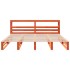 Cama sin colchón madera maciza de pino marrón cera 180x200
