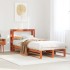 Estructura de cama sin colchón madera maciza marrón 75x190