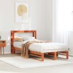 Estructura de cama sin colchón madera maciza marrón 75x190 cm
