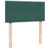 Cama box spring con colchón terciopelo verde oscuro 100x200
