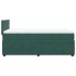 Cama box spring con colchón terciopelo verde oscuro 100x200