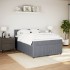 Cama box spring con colchón terciopelo gris oscuro 160x200