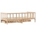 Sofá cama con cajones madera maciza de pino 90x190