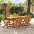 Juego comedor de jardín 7 pzas madera maciza acacia