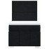 Cama box spring con colchón tela negro 80x200