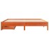Cama sin colchón madera maciza de pino marrón cera 180x200