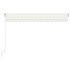 Toldo retráctil manual con LED crema 400x300