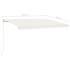 Toldo retráctil manual con LED crema 400x300