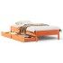 Estructura de cama sin colchón madera maciza marrón 75x190