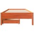 Estructura de cama sin colchón madera maciza marrón 75x190