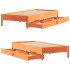 Estructura de cama sin colchón madera maciza marrón 75x190