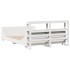 Estructura de cama sin colchón madera de pino blanca 150x200