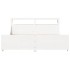 Estructura de cama sin colchón madera maciza blanca 200x200