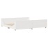 Estructura de cama sin colchón madera maciza blanca 200x200