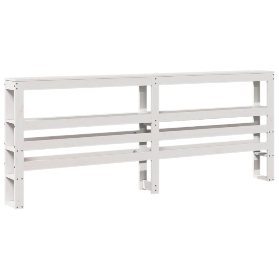 Estructura de cama sin colchón madera maciza blanca 200x200