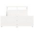 Estructura de cama sin colchón madera de pino blanca 140x200