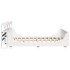 Estructura de cama sin colchón madera de pino blanca 140x200