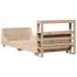 Estructura de cama sin colchón madera maciza pino 75x190
