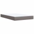 Cama box spring con colchón tela gris taupe 120x200