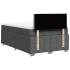 Cama box spring con colchón tela gris oscuro 120x200
