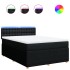 Cama box spring con colchón tela negro 160x200