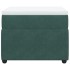 Cama box spring con colchón terciopelo verde oscuro 90x200