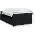 Cama box spring con colchón terciopelo negro 120x200