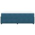 Cama box spring con colchón terciopelo azul oscuro 120x200