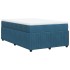 Cama box spring con colchón terciopelo azul oscuro 120x200