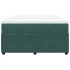 Cama box spring con colchón terciopelo verde oscuro 140x190