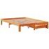 Estructura cama con cajones madera pino marrón cera 135x190