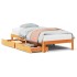 Estructura cama con cajones madera maciza pino marrón 90x200
