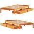 Estructura cama con cajones madera maciza pino marrón 90x200