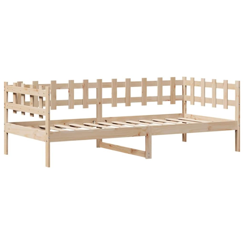 Sofá cama con cajones madera maciza de pino 90x190