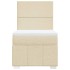 Cama box spring con colchón tela color crema 80x200
