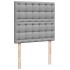 Cama box spring con colchón tela gris claro 80x200