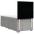 Cama box spring con colchón tela gris claro 90x190