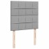 Cama box spring con colchón tela gris claro 90x190