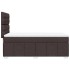 Cama box spring con colchón tela marrón oscuro 100x200