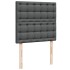 Cama box spring con colchón tela gris oscuro 100x200