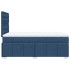 Cama box spring con colchón tela azul 120x190