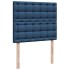 Cama box spring con colchón tela azul 120x190
