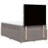 Cama box spring con colchón tela gris taupe 120x190