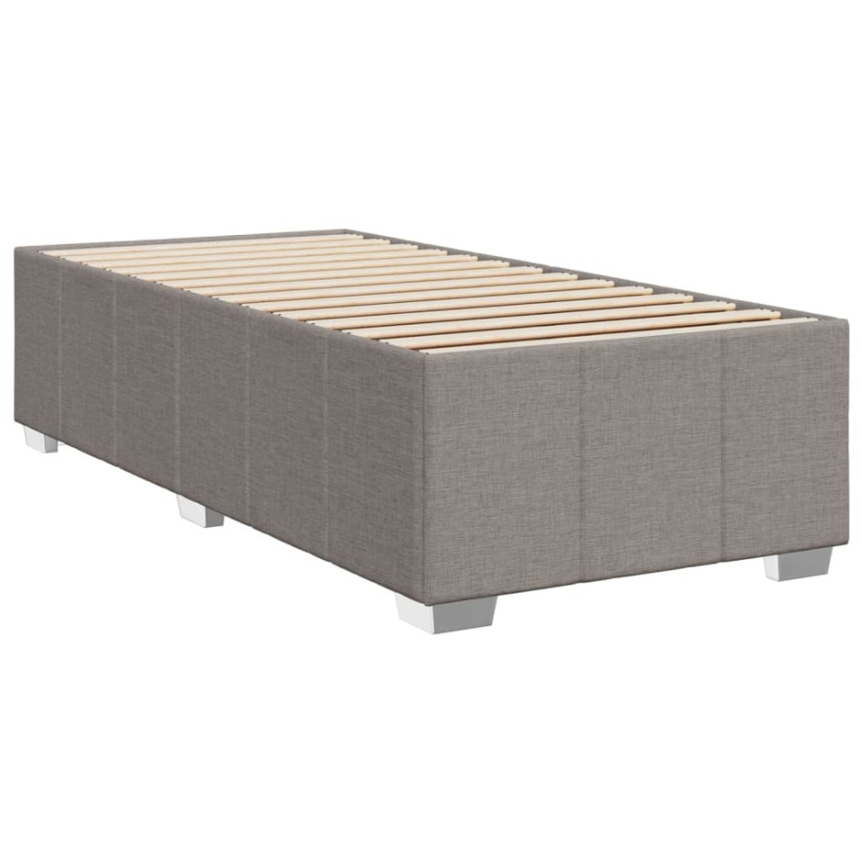 Estructura de cama sin colchón tela gris taupe 80x200