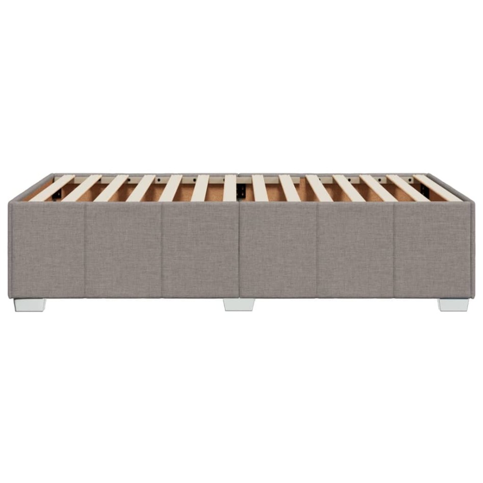 Estructura de cama sin colchón tela gris taupe 80x200